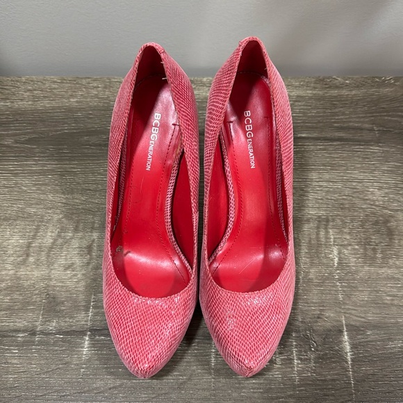 BCBGeneration Red Leather Heels - Picture 2 of 6